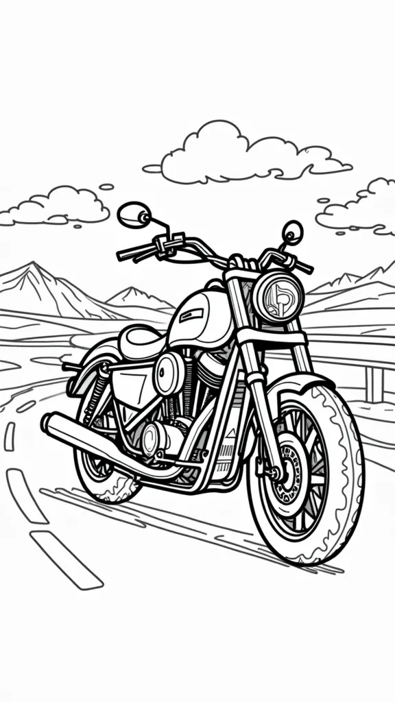 coloriage de moto imprimable